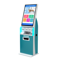 Accepteur de billets de dépôt en espèces distributeur automatique de billets impression de documents a4 en libre-service kiosque d'auto-vérification avec lecteur de carte d'identité