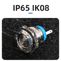 Boutons-poussoirs auto-verrouillants 16mm, interrupteur marche/arrêt, étanche IP65, SPST, boutons-poussoirs 16mm