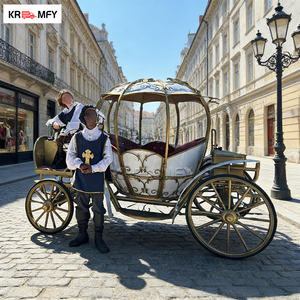 Charrette royale électrique sans chevaux de luxe au design victorien avec cadre en fer, couleur personnalisée, 150-250 CV, pour mariages et tourisme - Product Image 1