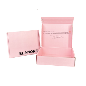 Quần áo màu hồng Mỹ phẩm vận chuyển hộp bưu phẩm thương mại điện tử tinh khiết có thể gập lại đóng gói Hộp tùy chỉnh logo thương hiệu Giấy hộp bưu phẩm - Product Image 3