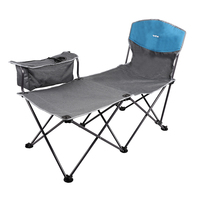 Chaise de camping avec porte-gobelet et poche isotherme / Chaise pliante de camping / Chaise de camping portable surdimensionnée pour l'extérieur