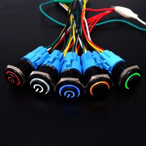 ऑक्सीकरण काले 16 मिमी 19 मिमी 22 मिमी पुश बटन स्विच धातु मोमेंटरी/लेचिंग स्विच नेतृत्व 3v 5v 6 वी 12 वी 24v 220v - Product Image 5