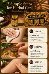 Bálsamo de Masaje Natural Botánico Tiger Siam 15g, Set de Regalo de 3 Piezas para Aliviar el Dolor Muscular y Articular de Todo el Cuerpo - Product Image 5