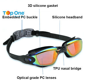 TopOne Protection UV réglable Vision claire Lunettes de natation Anti-buée PC Lentille Lunettes de natation - Product Image 2