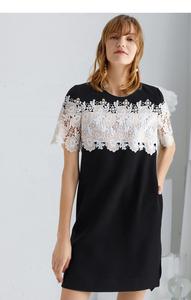 Abito Casual MIDI a <span class=keywords><strong>Maniche</strong></span> <span class=keywords><strong>Corte</strong></span> Bianco e <span class=keywords><strong>Nero</strong></span> OEM - Product Image 4