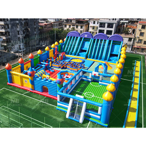 Structures gonflables commerciales pour l'extérieur, grande aire de jeux pour adultes et enfants, parc gonflable FunCity, parcours d'obstacles gonflable - Product Image 4