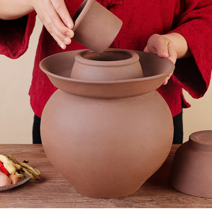 Tarro de Porcelana Tradicional <span class=keywords><strong>Chino</strong></span> para Encurtidos, Color Sólido, Recipiente de Fermentación Engrosado para Uso en Restaurantes y Hoteles - Product Image 5