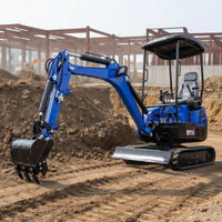 Mini-excavatrice HIGHTOP 1,5t, machine à creuser, bras oscillant, excavatrice avec moteur japonais