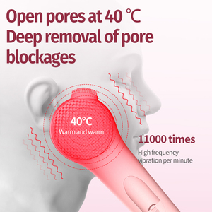 <span class=keywords><strong>Brosse</strong></span> <span class=keywords><strong>nettoyante</strong></span> faciale électrique portable en silicone étanche avec vibration pour un nettoyage en profondeur des pores et une exfoliation pour les soins de la peau - Product Image 2