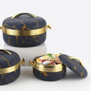 Juego de 3 Ollas Térmicas Apilables con Asa de Bucle y Ranuras, de 1L, 2L y 3.5L, para Servir Comida, Ideales para Celebraciones Musulmanas Eid y Cocina Africana - Product Image 2