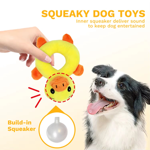 Jouets interactifs en peluche pour chiots, canards créatifs à mâcher, couineurs, roses, jaunes, oranges, durables, vente en gros à prix réduit - Product Image 2