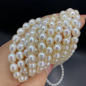 La mejor calidad 4A + arroz Natural Blanco/rosa/púrpura perlas de agua dulce collar de perlas cultivadas de diferentes tamaños sin defectos - Product Image 1