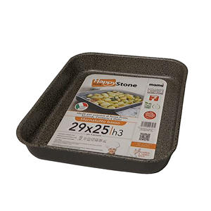 Teglia Antiaderente in Alluminio Happy Stone 29 X 25 X 3 cm Compatibile con Forni Elettrici e a Gas per Uso Domestico - Product Image 1