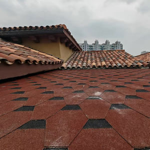 Italiano mediterraneo leggero Metro piastrelle moderne Plain tetto di scandole di asfalto foglio all'ingrosso prodotto a buon mercato - Product Image 3