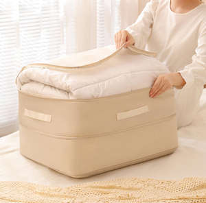 Cubo de Almacenamiento para Edredones, Bolsa de Almacenamiento para Ropa de Cama, 54x42x60cm, Organizador de Tela Autoadhesivo - Product Image 3