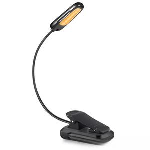 Lampe de lecture portable à clip LED 9 lumières, blanc chaud, 3 températures de couleur, 9 niveaux de luminosité, rechargeable, flexible et réglable - Product Image 1