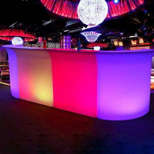 שולחן בר הוביל שולחן קדמי סלון פעילות עמיד למים קוקטייל ברמנית פלסטיק מודרני קבלת פנים בהיר - Product Image 6