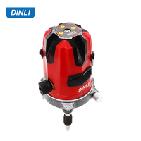 Niveau laser rotatif industriel Dinli Auto Cross Green Line 635nm avec batterie au lithium et garantie 1 an - DIY 2/3 points, ligne de 2 mm