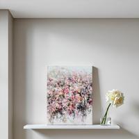 Peinture à l'huile florale abstraite moderne sur toile texturée, art mural pour le salon, décoration intérieure