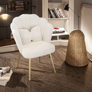 Ghế trang điểm hình vỏ sò phòng khách phòng ăn có chân kim loại, ghế nhấn điểm nhung, ghế trang điểm phòng ngủ - Product Image 5