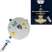 Système de télécommande électrique Lustre Maintenance Palan Treuil Poulie Réglable Hauteur Haut Plafonnier Lifter