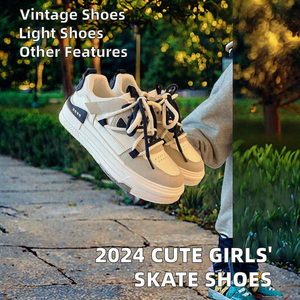 2026 New Arrivals Cute Girls' <b>Retro</b> Style Women's Shoes PU Leisure Sport Board Shoes Winter Autumn Summer Spring Cushioning - Product Image 2