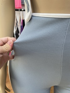 2024 Mùa Hè Phụ Nữ Quần Áo Thiết Lập Co Giãn Ribed Hai Mảnh Thiết Lập Sexy Ống Top Và Quần yếm Quần Bộ Cho Phụ Nữ - Product Image 5