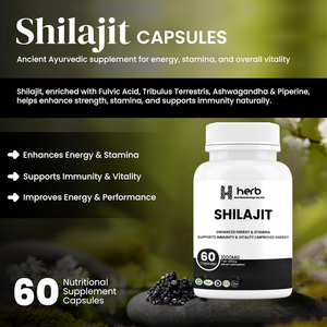 Capsules de Shilajit Pur Or OEM/ODM pour un Complément Énergétique Naturel de Haute Qualité 10000mg Shilajit de l'Himalaya pour Adultes 60 Comprimés - Product Image 2