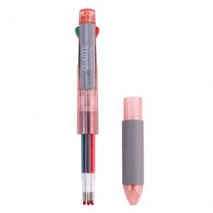 Multifunctional Stationery 4-<b>Color</b> Retractable Click Ball Point <b>Pen</b> Novelty 0.5mm Plastic <b>Pen</b> Body Multicolor Ball <b>Pen</b> 4 Colors - Product Image 6