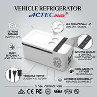 Réfrigérateur-congélateur portable 20L 15L, refroidissement et chauffage, réfrigérateur de voiture 12V 24V double tension, mini-réfrigérateur pour la maison, le camping-car, le camping et les voyages