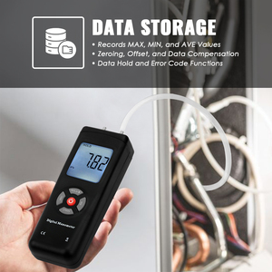 Manómetro Digital Portátil, Medidor de Vacío de Aire y Gas, Presión Diferencial, Pantalla LCD Grande, 11 Unidades, para Ventilación y Aire Acondicionado - Product Image 5