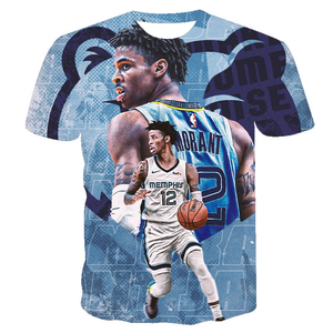 Envío Gratuito, Camiseta Personalizada de la Superestrella del Baloncesto Estadounidense <span class=keywords><strong>Ja</strong></span> <span class=keywords><strong>Morant</strong></span>, Cuerpo Completo, Grizzlies No. Camiseta Casual de Punto Impresa en 3D, 12 Unidades - Product Image 4