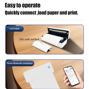 POS-A401 216mm A4 Mini Tragbarer Drucker Thermischer Taschen-<span class=keywords><strong>PDF</strong></span>-Fotodrucker für Geschäft, Bildung, Hausaufgaben, Hauttattoos - Product Image 3