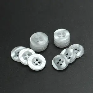 Blazer per tintura perla trasparente cucire bottone in plastica di poliestere per camicie