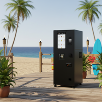 Distributeur automatique intelligent GS Combo 4G WiFi personnalisé pour cocktails/vins/sodas/eaux gazeuses/bouteilles/bière en verre, avec reconnaissance d'âge pour boissons glacées, alcoolisées et jus