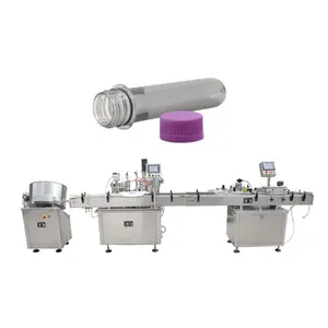 Full automatic IVD reagent filling machine medical blood test tube filling capping labeling machine