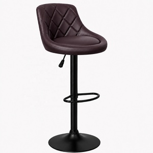 Tabouret de bar moderne et minimaliste, chaise réglable en hauteur, chaise de réception/caisse avec dossier. - Product Image 5