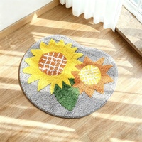 Mini tapis de style nordique, tissé à la machine, petit tapis de sol au design simple, en fibres douces, pour la décoration de petites pièces