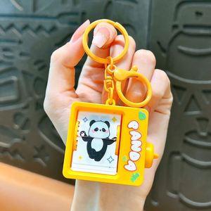 Porte-clés machine à dessin animé Panda Flipbook, mignon, pour clés de voiture, breloque de sac, cadeau pour enfant - Product Image 6