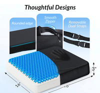 Coussin de siège ergonomique orthopédique en mousse à mémoire de forme TPE double couche, rafraîchissant et antidérapant, pour bureau et voiture, vente en gros