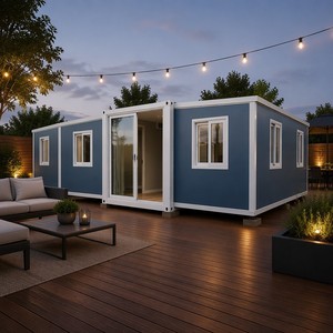 Maison conteneur extensible personnalisable SUNRISE, grande taille, construction en acier, avec deux ou trois chambres, pour villas ou salles de sport - Product Image 1