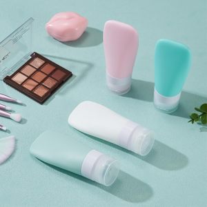 Portable Soft Silicone <b>Shampoo</b> Lotion Refill Bottles 30ml/90ml Leakproof Reusable Travel Toiletry Cosmetic Set - Product Image 2