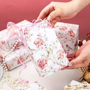 MAYPLUSS Gift Wrapping <b>Paper</b> Roll Pink Flower Birds Design 46.5 Sq Ft Single Side For Wedding Bridal Craft - Product Image 5