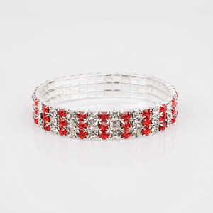 <span class=keywords><strong>Bracelet</strong></span> élastique tendance à <span class=keywords><strong>3</strong></span> <span class=keywords><strong>rangs</strong></span> de cristaux, fait main, N26526 - Product Image 4
