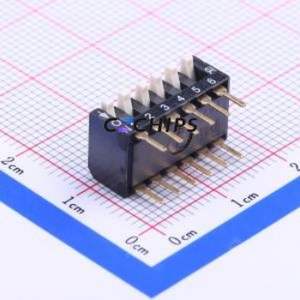 DSPV06LHGET DIP Switch Through hole Component (THT) Switch Piano Key Single Pole Single Throw 6 2.54mm - Product Image 1