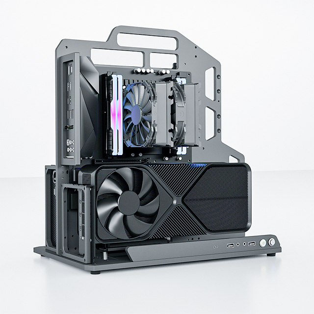Socooler ITX Custom DIY Gaming PC Case Water Cooling Support with RX7800 XT GPU Panic Buying Tower Type