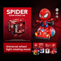 Spiderman Elektrisches Universelles Cooles Licht-Musik-Rotierendes Polizei-Balanceauto für 4-6 Jährige Party-Spielzubehör