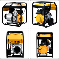 Pompa Air Diesel Aliran Tinggi 6 Inci untuk Pasokan Air di Pegunungan Tinggi, Daya Angkat 28m, Tangki Bahan Bakar 6.5L, Kapasitas 460ml, Mesin Diesel 192FD