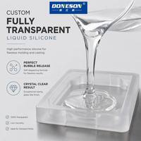 Silicone liquide LSR transparent pour la fabrication de moules, silicone RTV2 haute transparence pour bijoux en résine et moules de moulage DIY