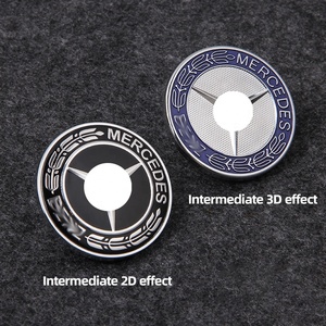 Écusson de <span class=keywords><strong>capot</strong></span> pour <span class=keywords><strong>Mercedes</strong></span> Benz, type carte à aiguille, étiquette plate, étiquette épi de blé, compatible avec les classes C, CLA, CLS, CLK, GLA. - Product Image 4